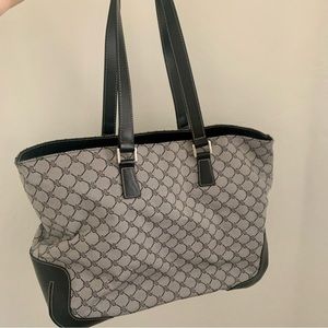 Ralph Lauren Black and Gray Monogram Canvas Duffel Bag